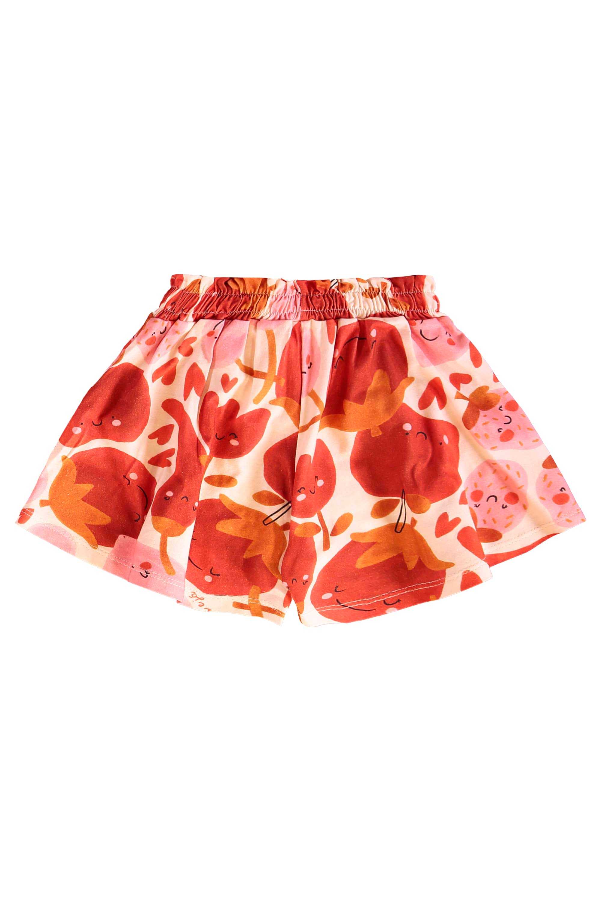 Conjunto Infantil Frutas Vermelhas com Blusa e Short (Rosa) Três e Já - Imagem 8